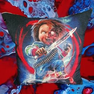 Chucky Linen (16" Inch) Throw Pillow Horror Flim Novelty Pillow